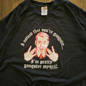 Vintage 2007 Y2K Westside Gangster Funny Humor Cartoon Black T-Shirt Men's 2XL